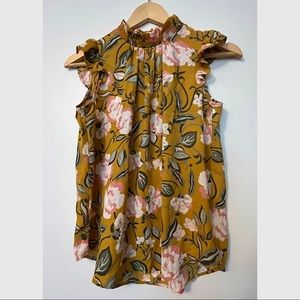 NWT Floral sleeveless blouse by Loft